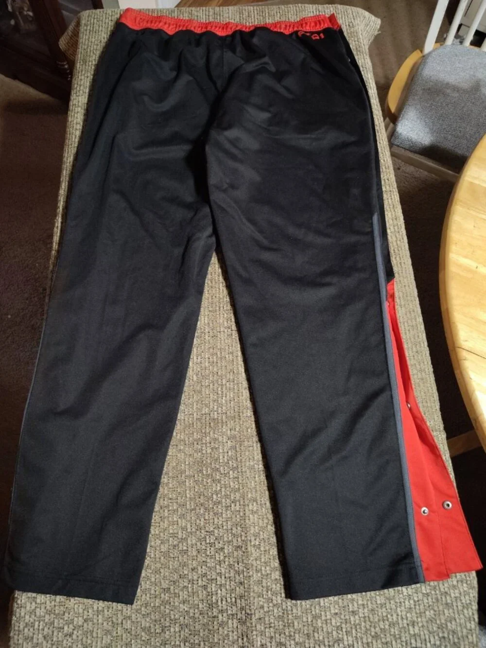 Vintage AND1 Pant Mens XL Black Polyester Track Tear Away Basketball Activewear
